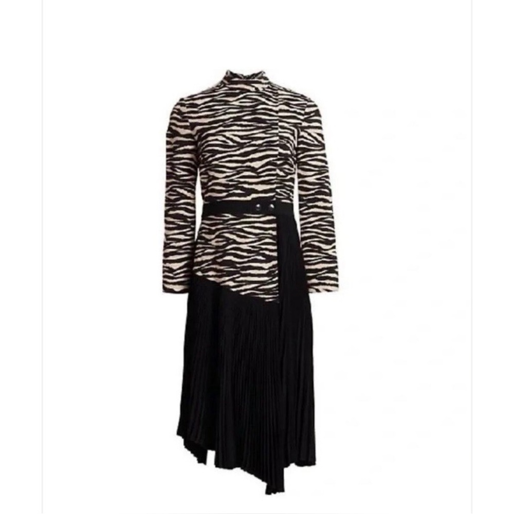 A.L.C. Zebra Print pleated Dress. S - Picture 2 of 16